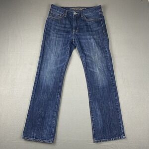 American Eagle Jeans Mens 31x32 Blue Denim Original Boot Cut Airflex Medium Wash